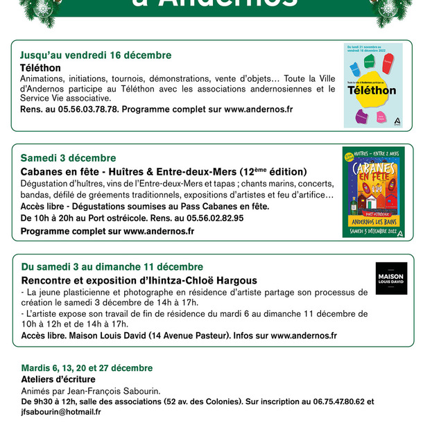 Animations de Noël à Andernos